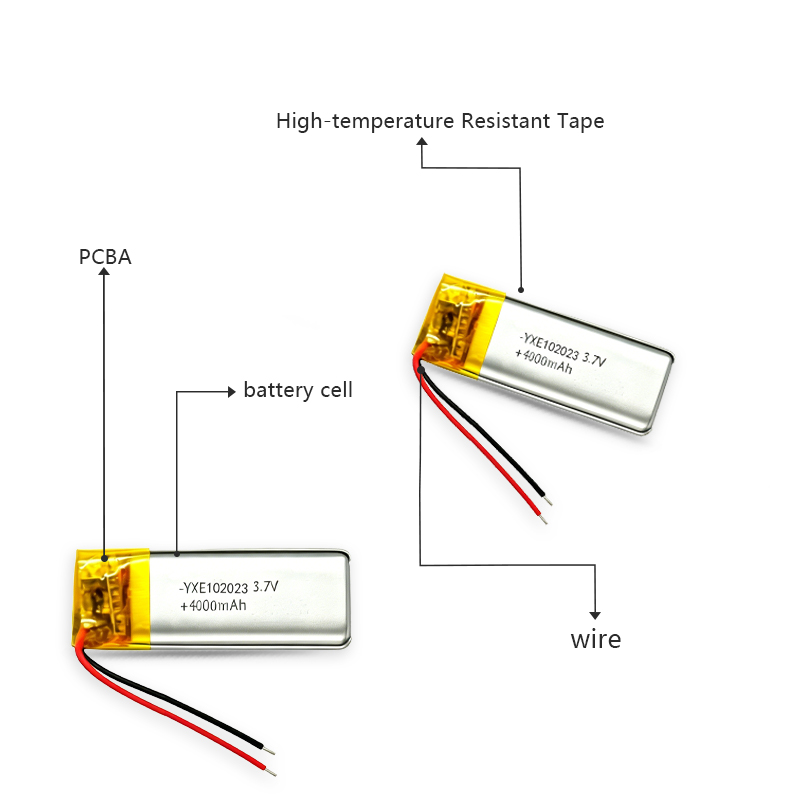 3.7 V Li-ion Battery 102023-400mah