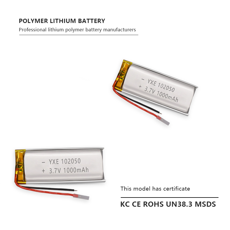 3.7 V 锂离子电池 101635-500mah