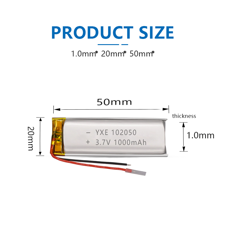 3.7 V 锂离子电池 101635-500mah