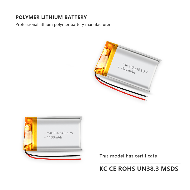 3.7 V 锂离子电池 101635-500mah