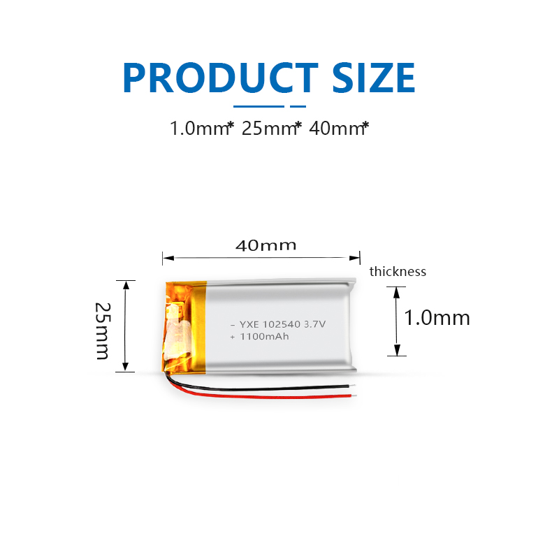 3.7 V 锂离子电池 101635-500mah