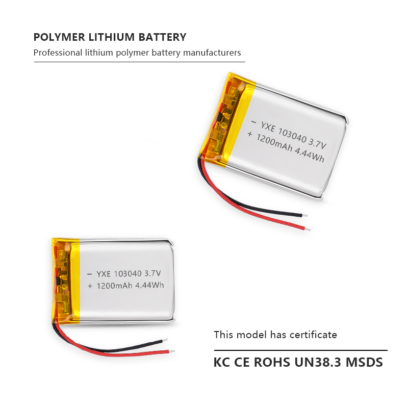 3.7 V 锂离子电池 101635-500mah