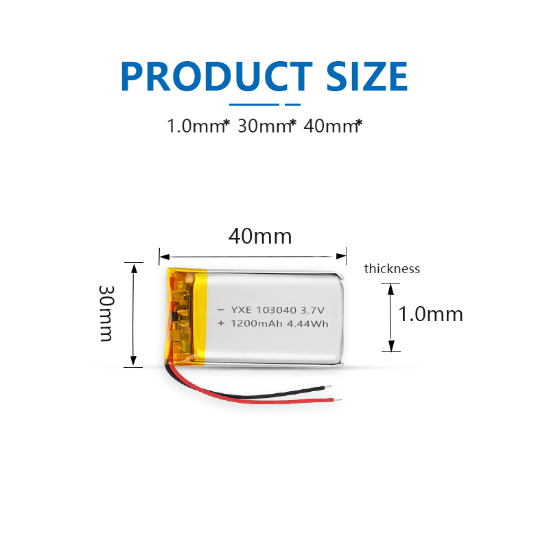 3.7 V 锂离子电池 101635-500mah