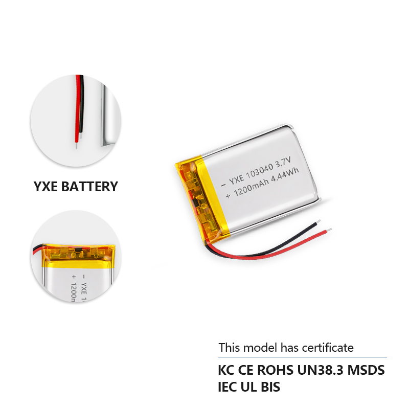 3.7 V 锂离子电池 101635-500mah