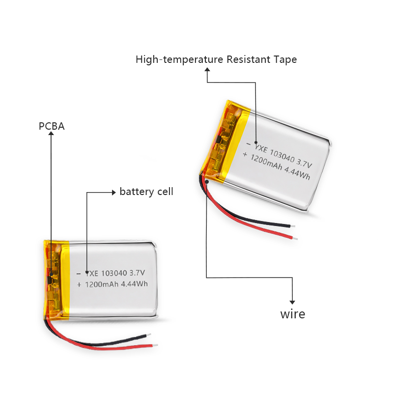 3.7 V 锂离子电池 101635-500mah