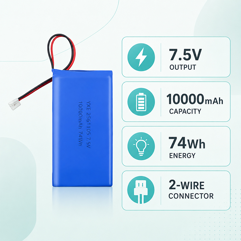 7.5V 10000mAh lithium battery pack