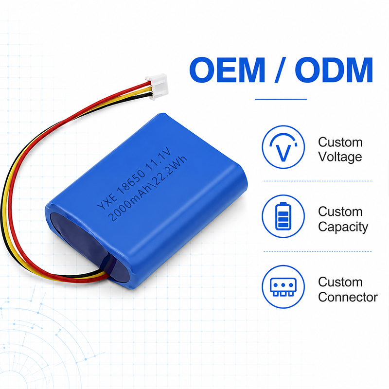 11.1V 2000mAh lithium battery pack