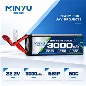 3000mAh 22V 60C Drone Battery